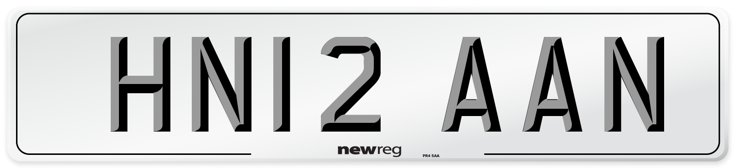 HN12 AAN Number Plate from New Reg